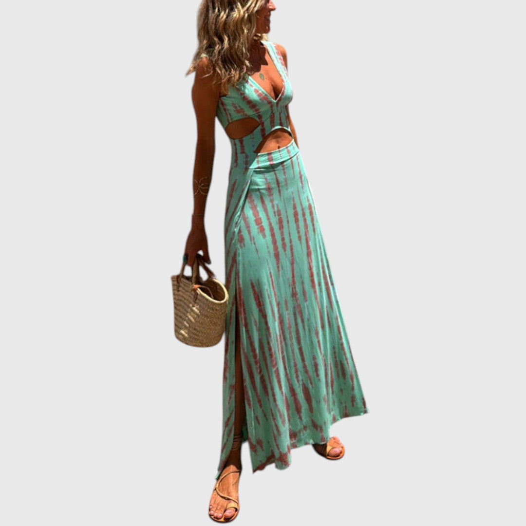 Nura - Sukienka maxi z głębokim dekoltem