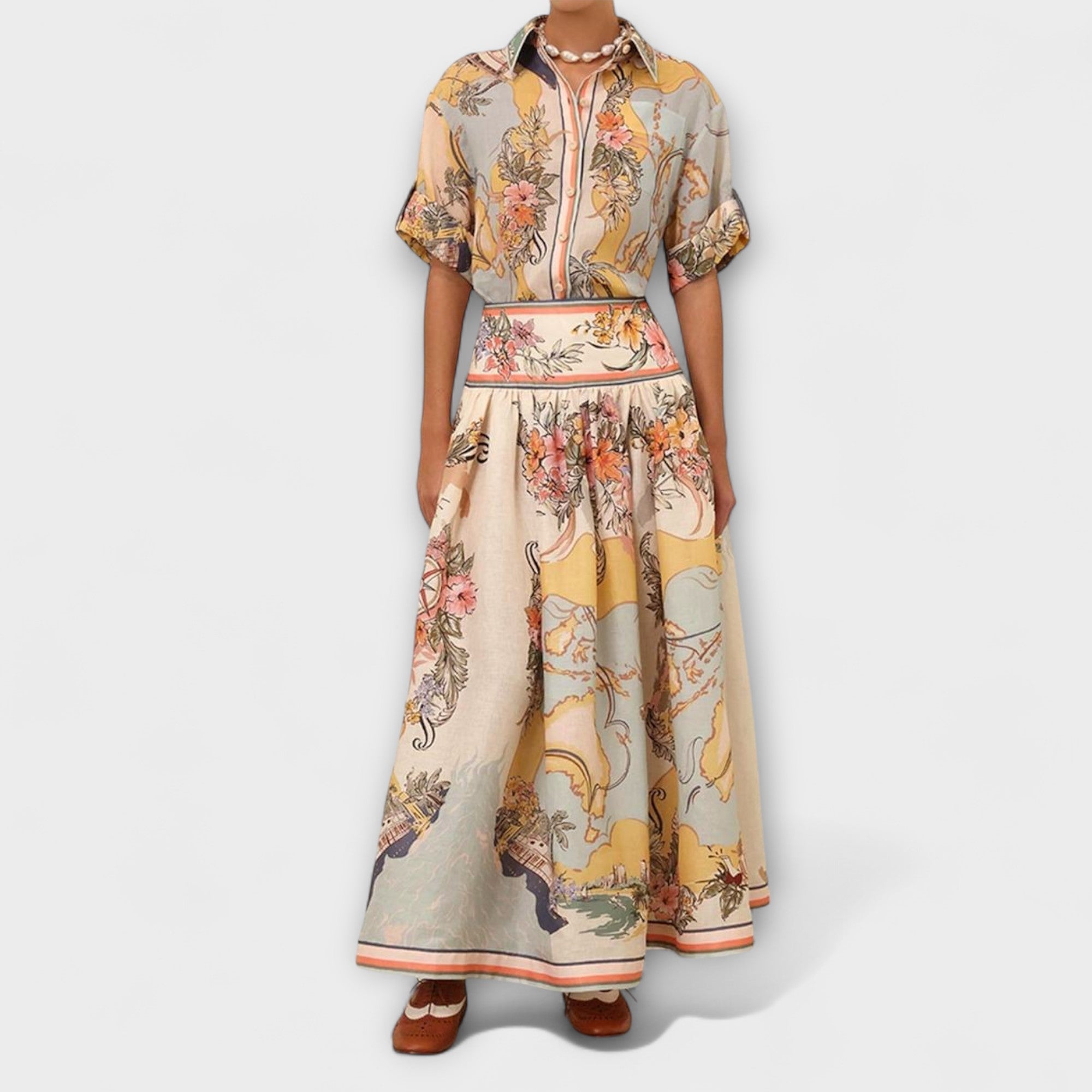 Elegancka mini spódnica w kształcie litery A w stylu vintage