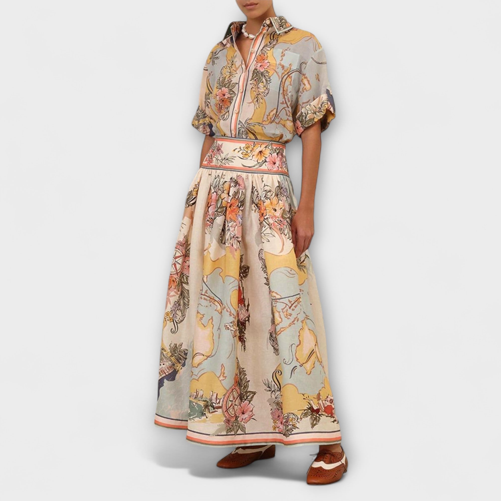 Elegancka mini spódnica w kształcie litery A w stylu vintage