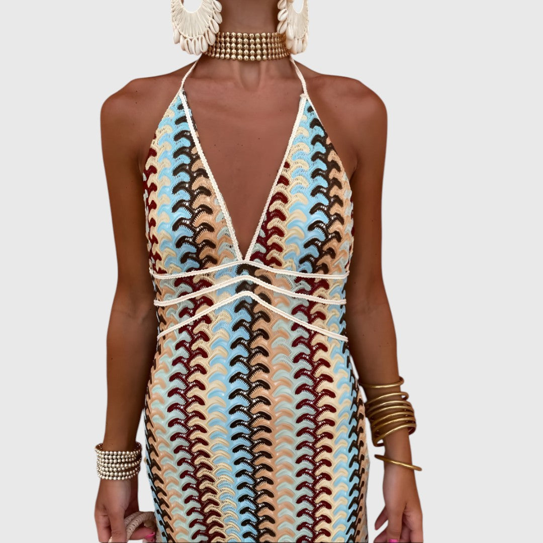 Liba - Elegancka sukienka maxi boho