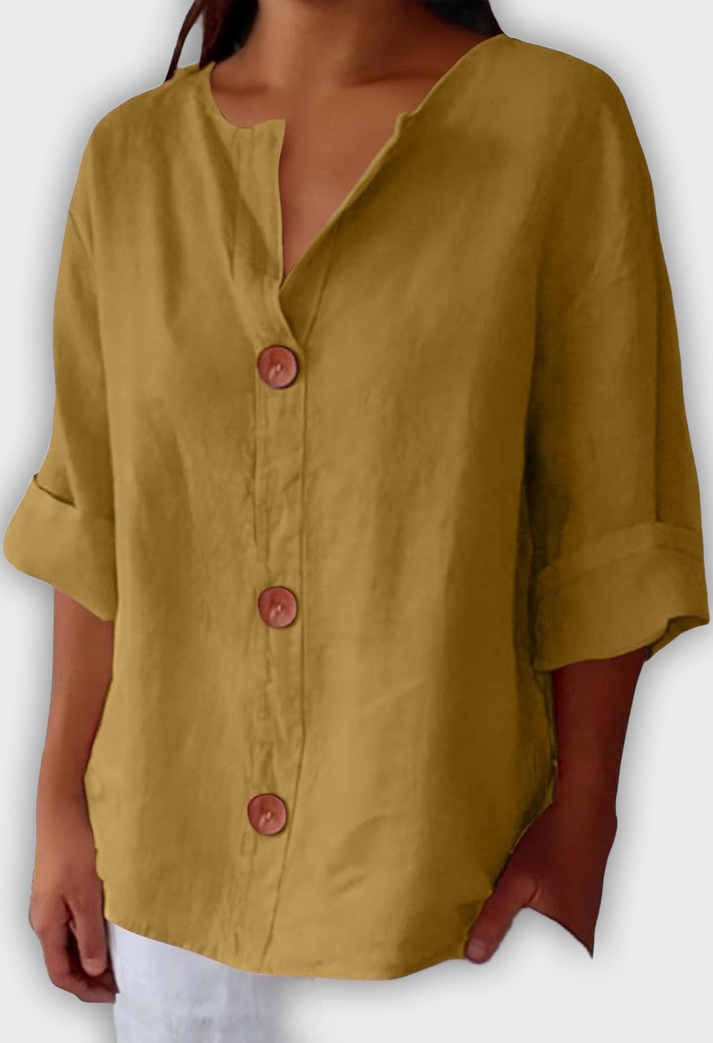 Luźna i elegancka koszula lniana na lato