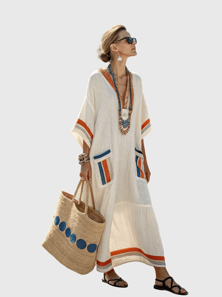 Celest - koszula kapitańska z detalami w stylu egejskim