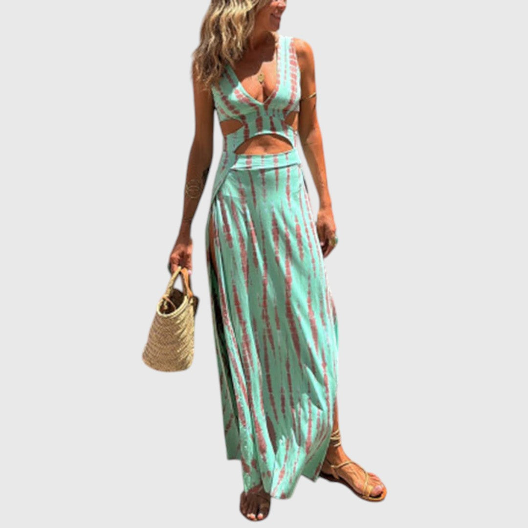 Nura - Sukienka maxi z głębokim dekoltem