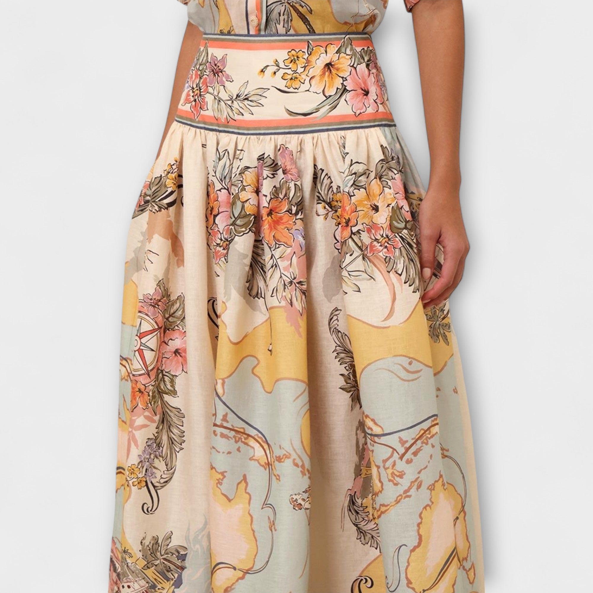 Elegancka mini spódnica w kształcie litery A w stylu vintage