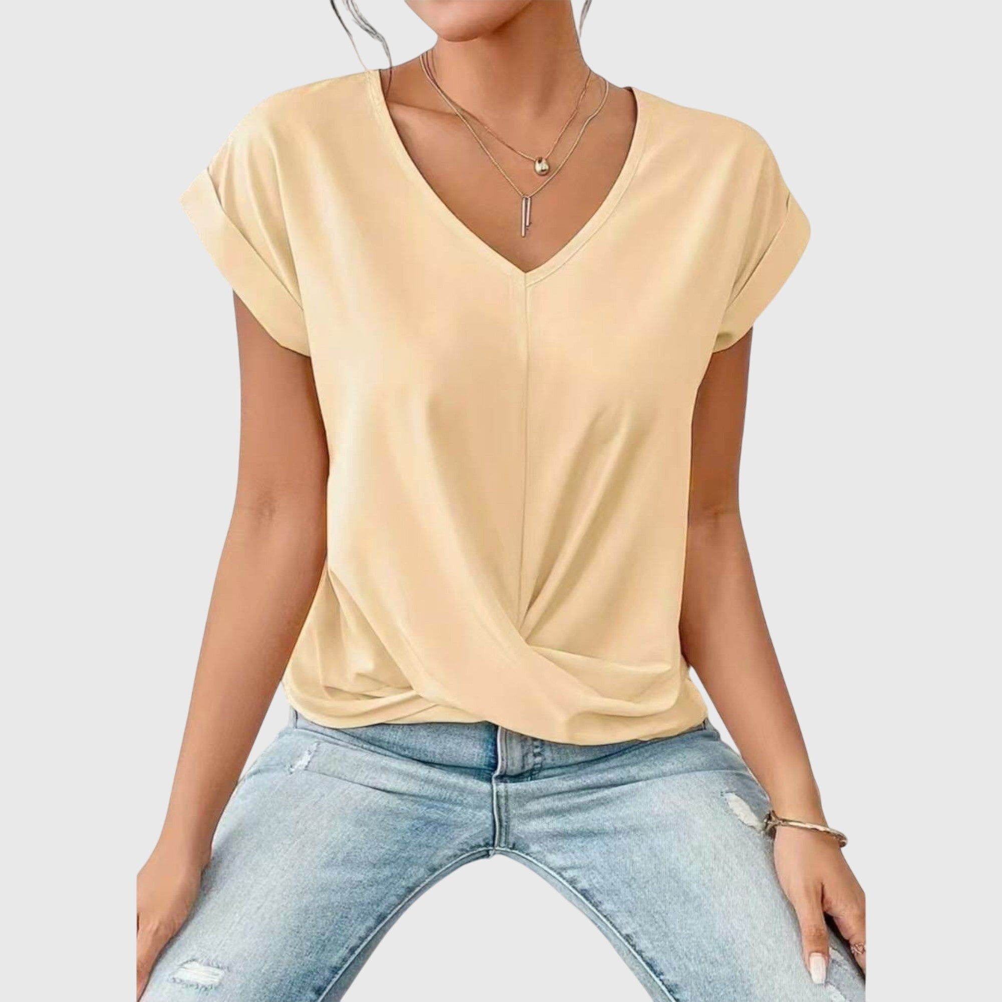 Top z dekoltem w serek