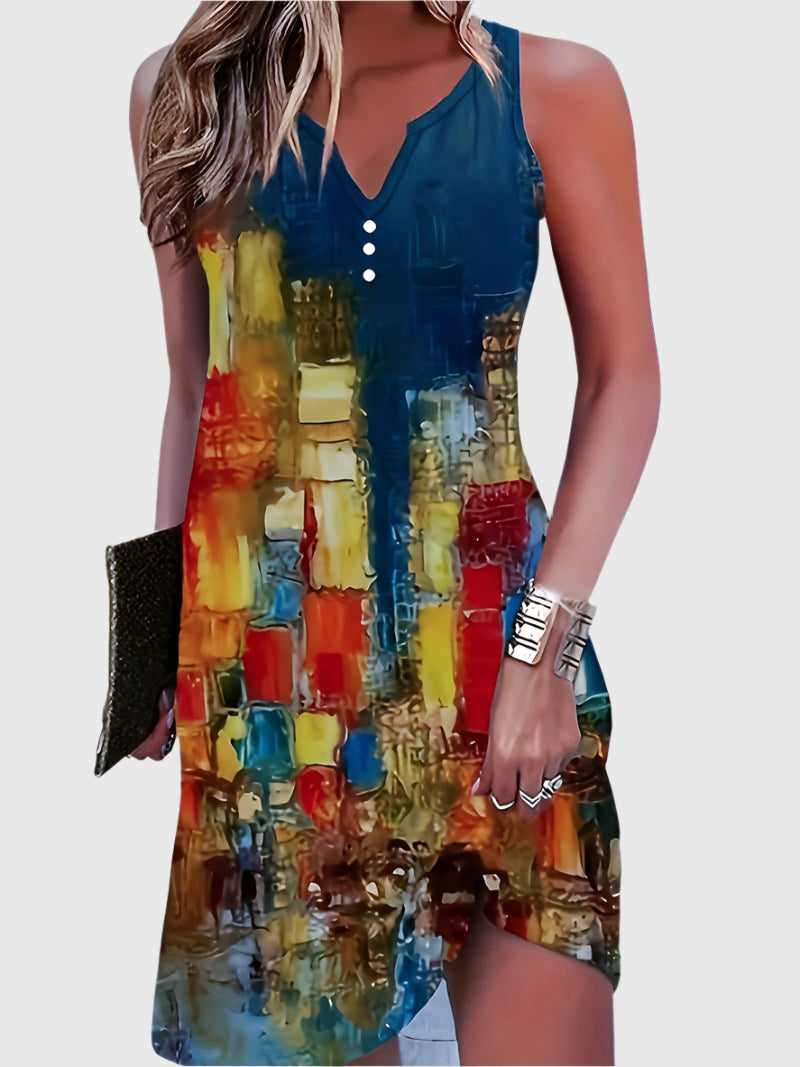 Dila - Wygodna sukienka mini bez rękawów dla kobiet