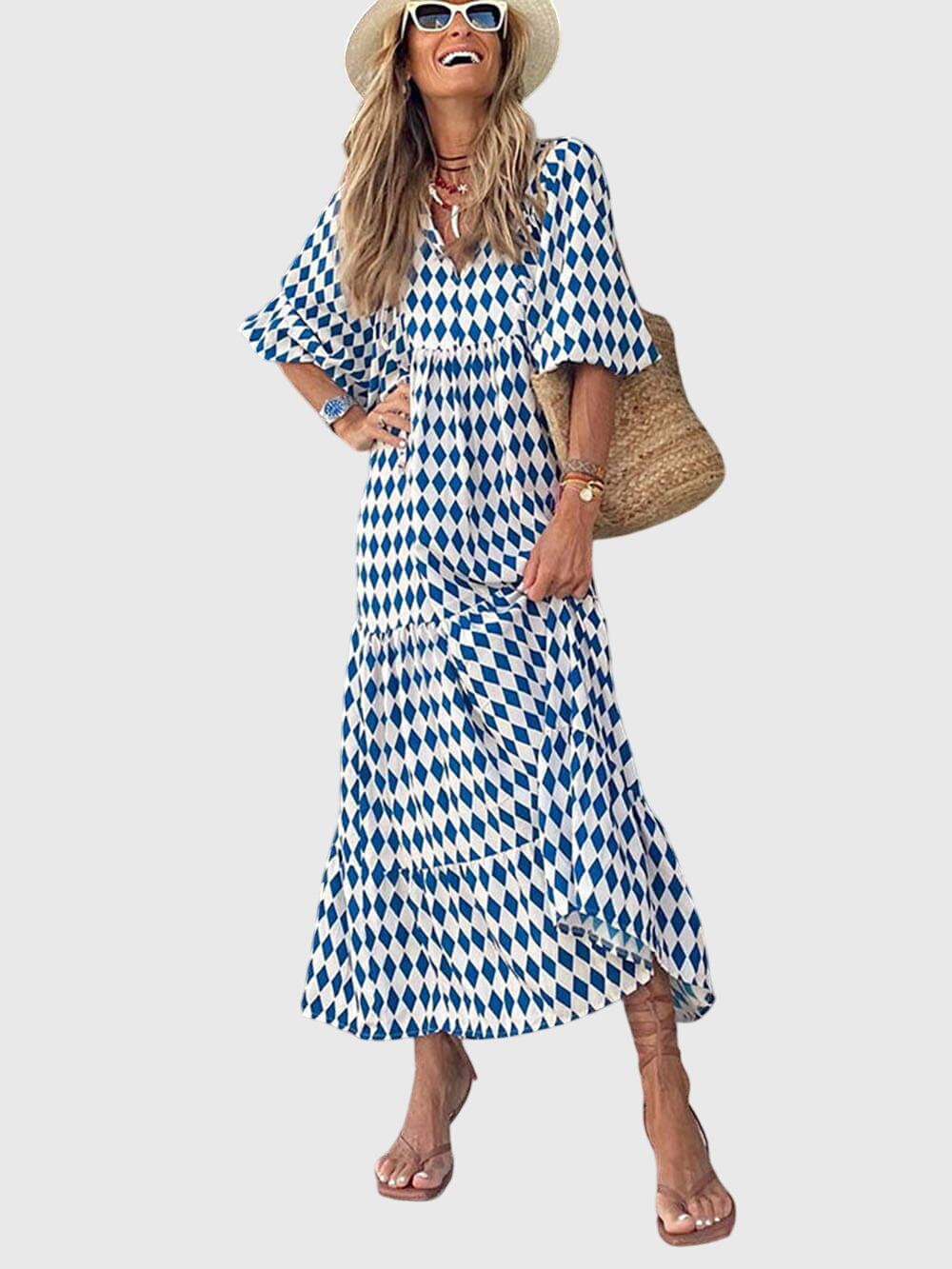 dawn - elegancka, szeroka sukienka maxi