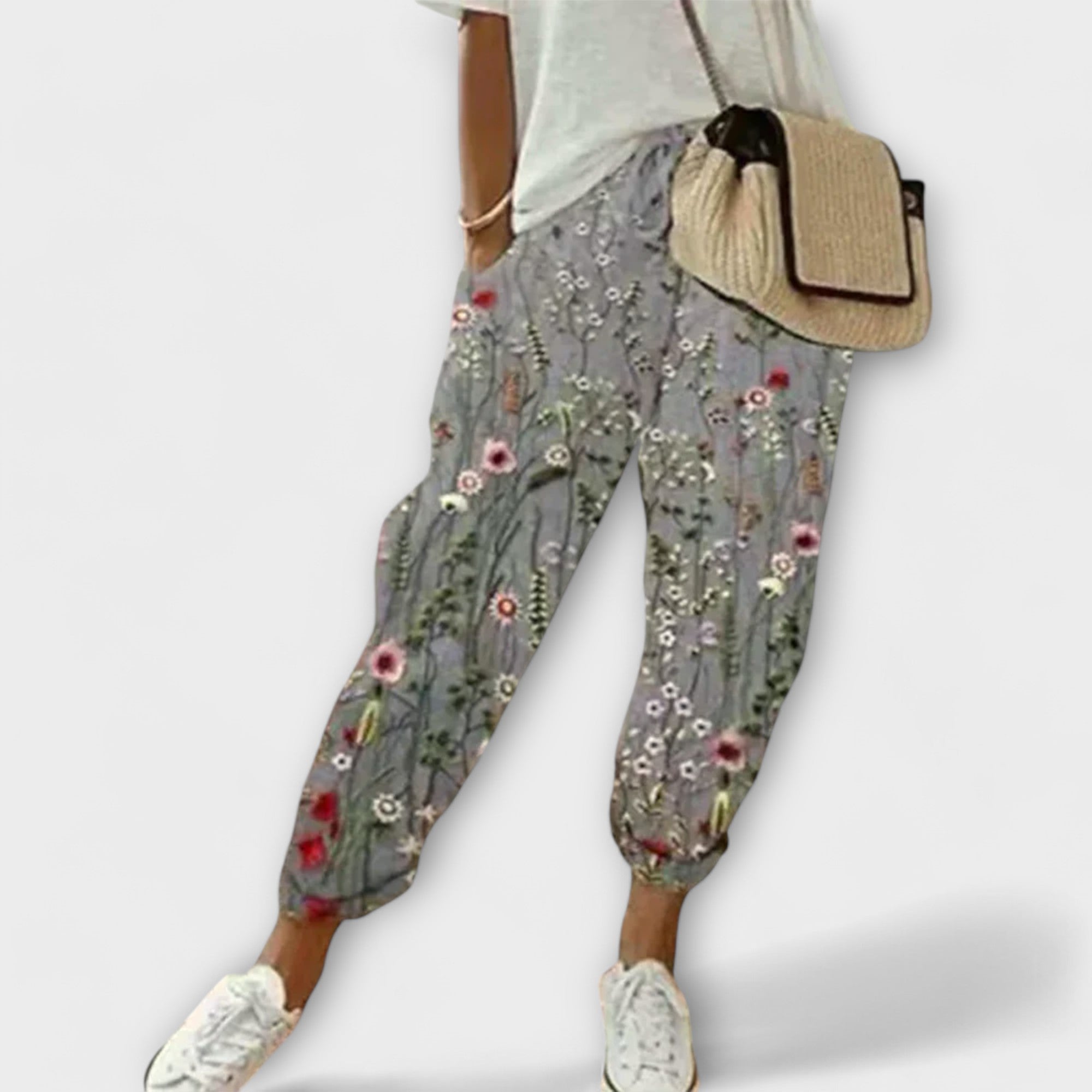 Borga - Wygodne spodnie bawełnowo-lniane