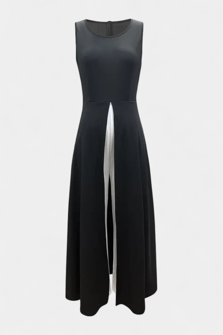 Elegancki zestaw Alicia bez rękawów z szerokimi spodniami