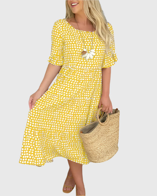 Blithe – Sukienka midi o luźnym wyglądzie z warstwami