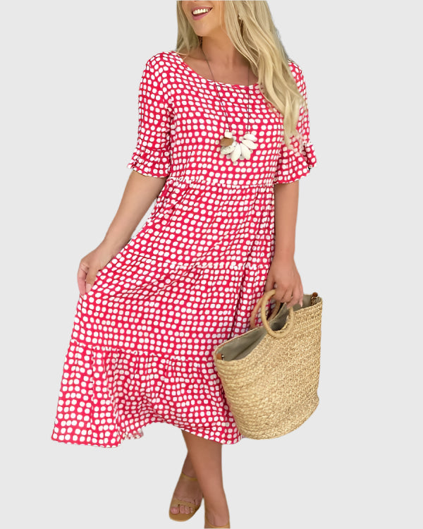 Blithe – Sukienka midi o luźnym wyglądzie z warstwami