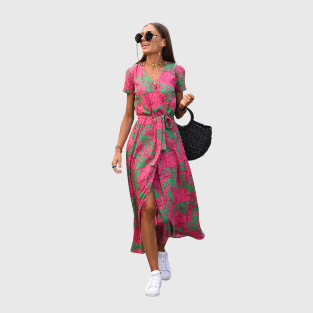 Elina – Kwiatowa sukienka midi