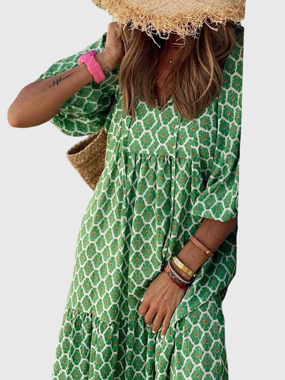 dawn - elegancka, szeroka sukienka maxi