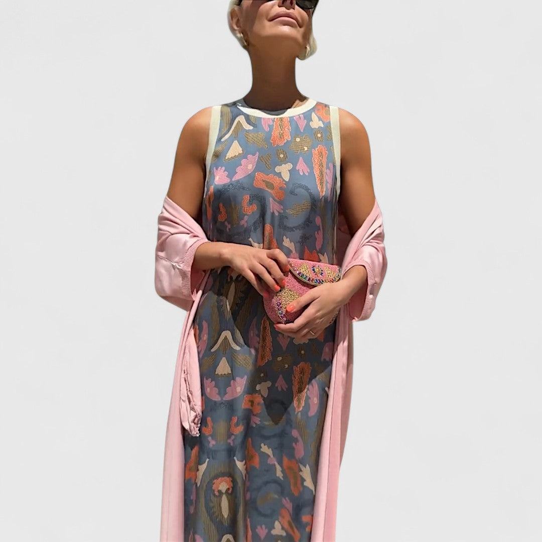 Alberia – Sukienka maxi z kardiganem