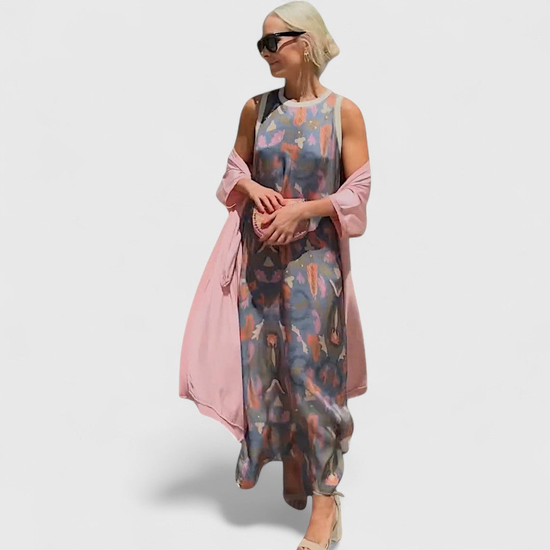 Alberia – Sukienka maxi z kardiganem