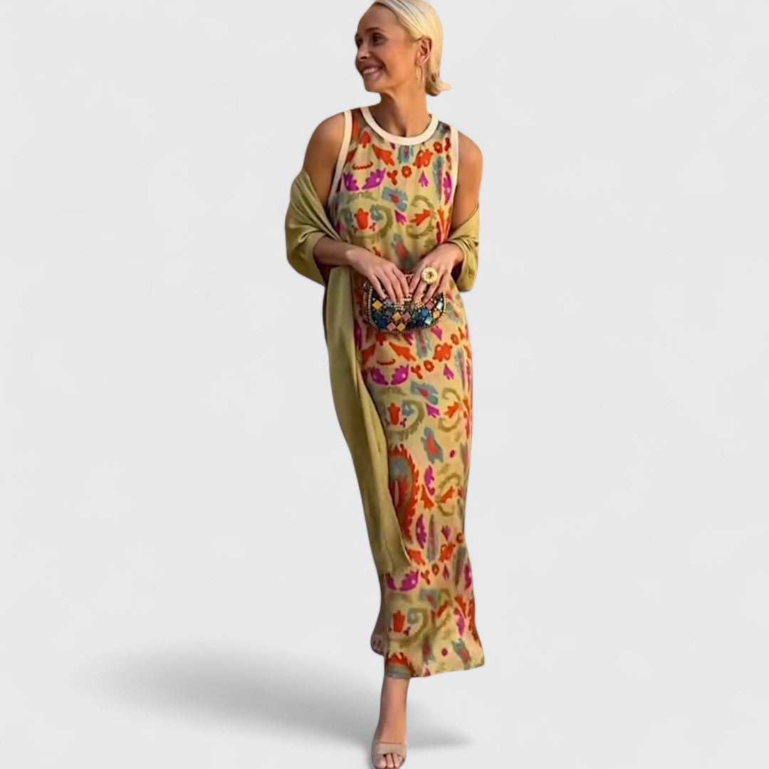 Alberia – Sukienka maxi z kardiganem